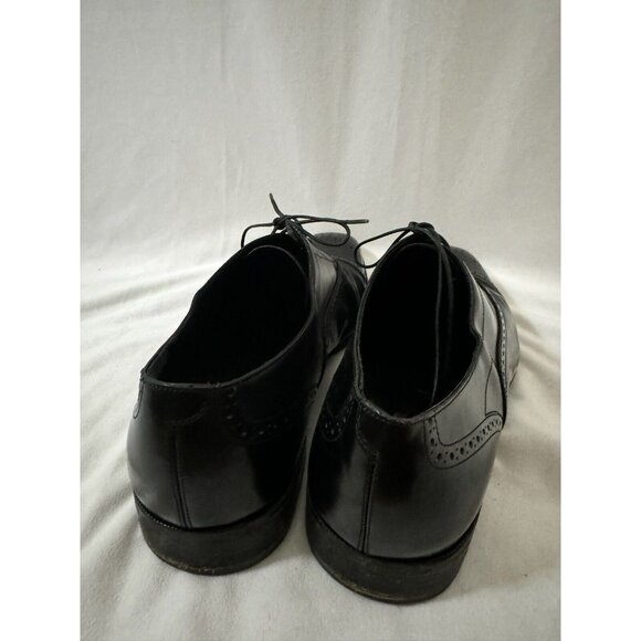 FERRAGAMO Salvatore Men's Leather Cap Toe Brogue Oxford Black 11.5 - Picture 5 of 8